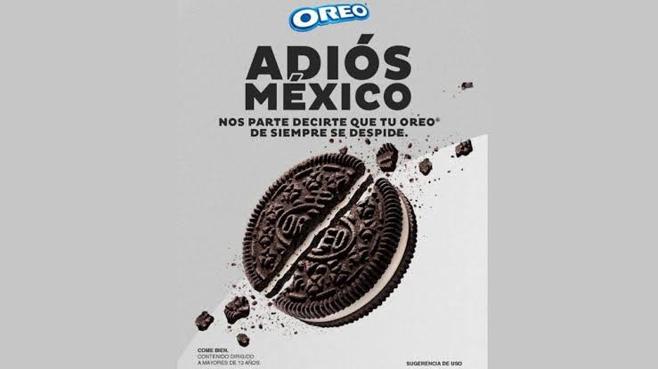 Oreo genera incertidumbre en México con enigmático mensaje de despedida